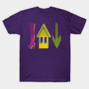 Boots. House. Down. T-Shirt